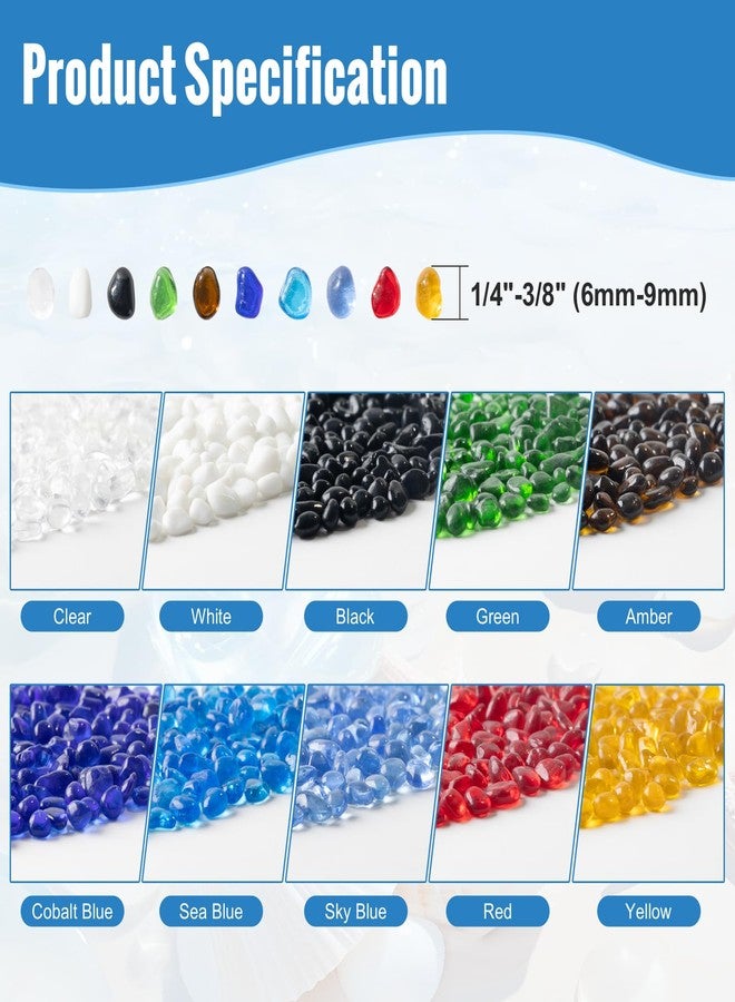 KIJOU Green Sea Glass Stones - 2lb Polished Pebbles (1/4-3/8 Inch) for Garden Decor, Crafts, Vases, and Terrarium Fillers - Image 2